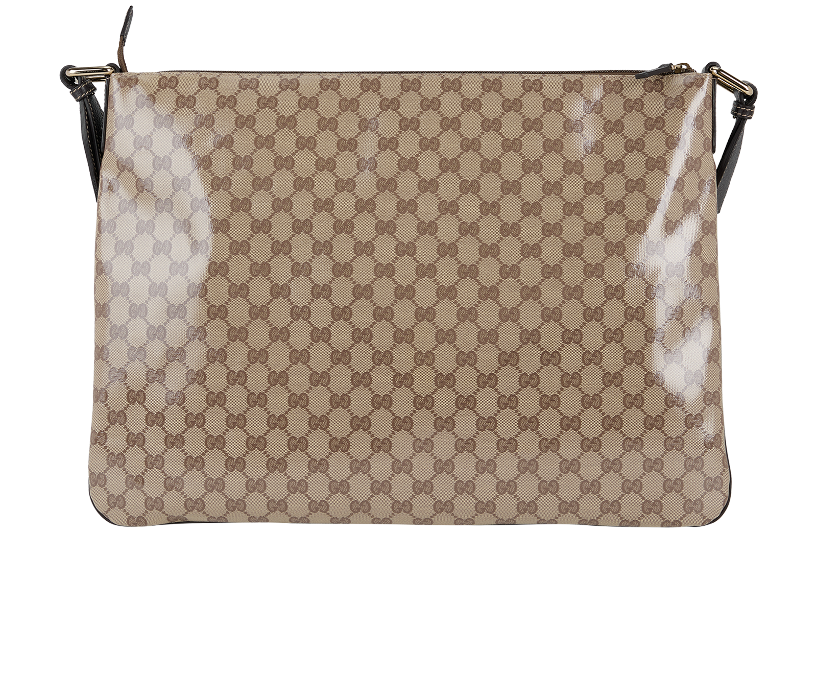 Large Messenger, &pound;550, Handbags, Beige/Brown, Canvas/Leather, Back view